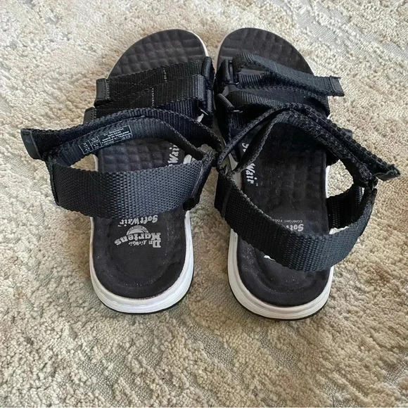 Dr. Martens Unisex Fusion 3 Maldon Strap Sandals SoftWair Strappy Black White - Picture 4 of 8